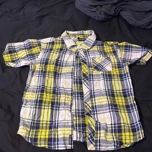 Medium zoo York extra large button up yellow black and white